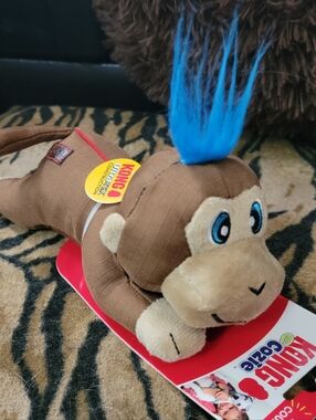 Kong Dog Cozi Monkey Canvas Stuffed Toy Sz Med